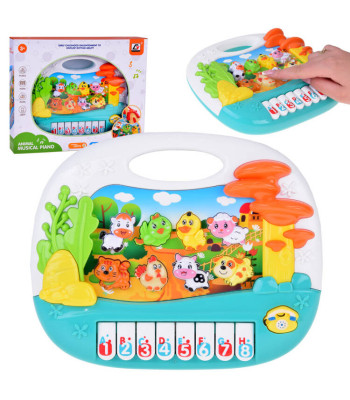 Hariv muusikaline klaver interaktiivsete loomadega