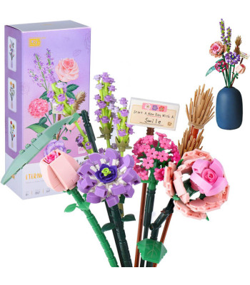 Konstruktoriklotsid lillede kimp