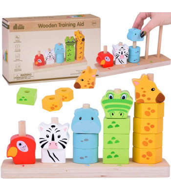 Värviline Puidust Loomakeste Püramiid