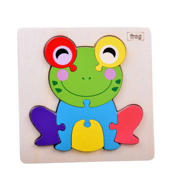 Puidust pusle 3D konn - Montessori sensoorne mänguasi