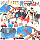 Puidust Rongi Komplekt Linnamaailmaga