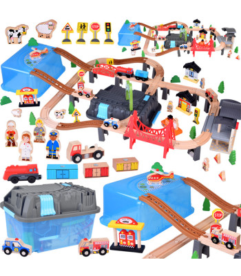 Puidust Rongi Komplekt Linnamaailmaga