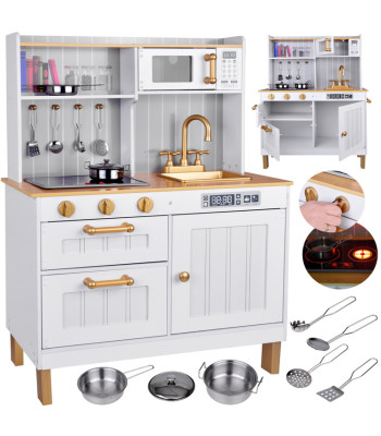 Elegantne Valge Puidust Köök Lisatarvikutega