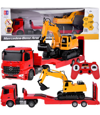 Puldiga Mercedes Veok + Haagis Ekskavaator 1:26 RC0693