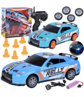 Kaugjuhitav Driftiauto RC Koonustega