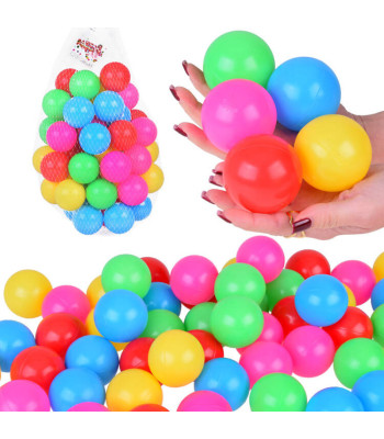 Värvilised pallid basseini jaoks 6 cm 50 tk pehmed plastikpallid