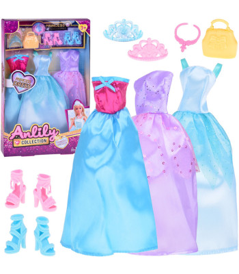 Moodne nukkude riietekomplekt Kleidid + ehted + aksessuaarid ZA5414