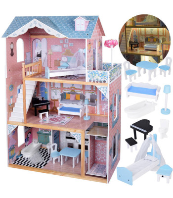 Suur Puidust Nukumaja Mööbliga ZA5458