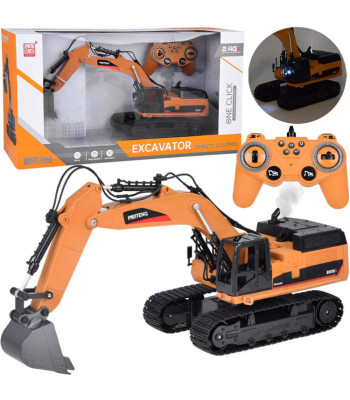 Tugev Roomikekskavaator Suitsuefektiga LED Valgus + RC Kaugjuhtimispult RC0698