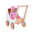 Võluv puidust retro nukkude tõukekäru lastele ZA5484
