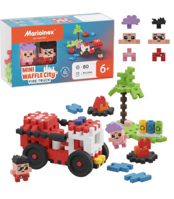 Marioinex Mini Waffle City Tuletõrje 80el 2 figurit