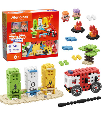 Marioinex Klocki Mini Wafle Tuletõrje Komando 148 osa 2 figuuri ZA5489