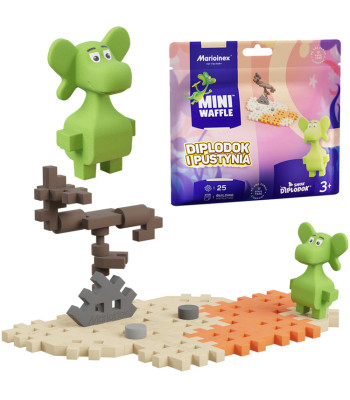 Marioinex Smok Diplodok ja Kõrb 25 tk Mini vahvlifiguur ZA5496