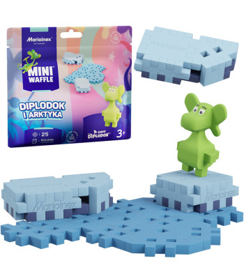 Marioinex Smok Diplodok ja Arktika Mini vahvlid 25 osa + figuur ZA5497