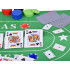 Kaardimängude komplekt 2in1 Poker ja Blackjack žetoonid + kaardid + mängulaud