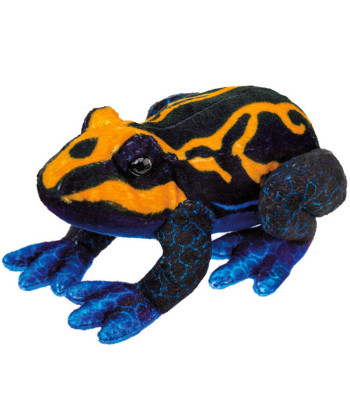 Plüüsist konn oranž-must 13cm värviline konnake