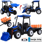 Suure akuga mängutraktor lapsele koos haagise ja kopaga