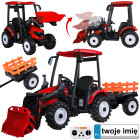 Suur elektriline traktor lapsele koos haagise ja kopaga