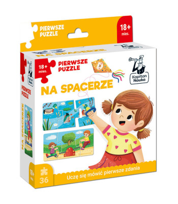 Kapitan Nauka Esimesed Harivad Pusled Jalutuskäigul 14 Puslet + Raamat KS1020