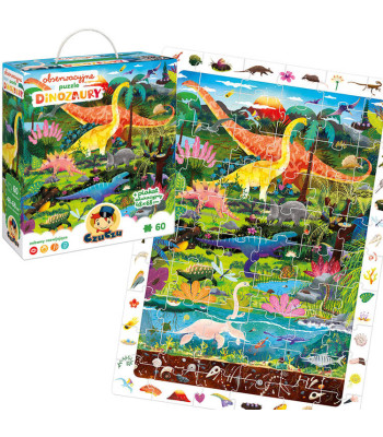 CzuCzu Jälgimispusle Dinosaurused 60 tükki koos hariva plakatiga