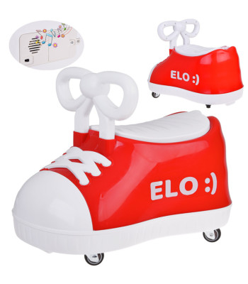 Punane TRAMPPAK Elo :) - Sõiduk Super-pöörlevate rataste ja muusikaga SP0813
