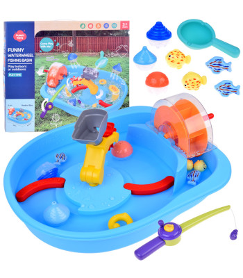 Sinine veemängulaud vesiratta ja kalapüügitarvikutega ZA5566