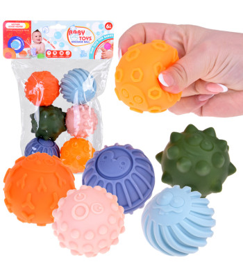 Värvilised sensoorilised pallid laste jaoks 6tk