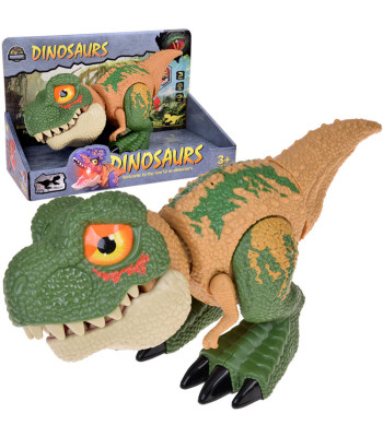 Liikuv DINOOSAUR Tyrannosaurus Rex Heli + valgus ROHELINE ZA5589