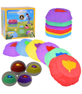 Valgustav sensoorne rada - tasakaalu harjutamise kivid 6 tk SP0828