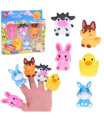 Gumist sõrmenukud Loomad FARMILT - komplekt 5 figuuriga