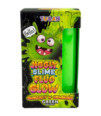 Tuban Jiggly Slime Fluo Glow helendav roheline lima 430g