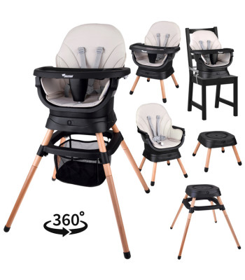 Mitmekülgne pöörlev söögitool lastele 6in1 ZA5659