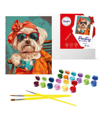 Maalimise komplekt numbrite järgi Stiilne shih tzu KHO6610 40x50 AP0040