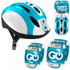 Reguleeritav laste kaitsekomplekt kiiver ja kaitsed sinine SP0857