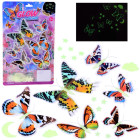 Lummavad fluorestsents liblikad ja tähed - helendavad kleebised ZA5681