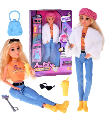 Moekas beebinukk Anlily talvine varustus karusnahk aksessuaarid ZA5701