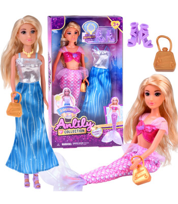 Anlily nukke 2in1 Merineitsi Printsess + tarvikud ZA5708
