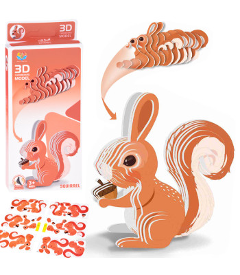 3D Pusle Kartong Mudel - Orav