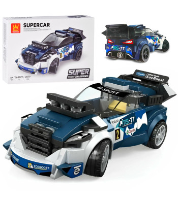 Tehnilised klotsid - Sportauto, sinine, 164 elementi + kleebised