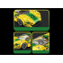 Konstruktorikomplekt Spordiauto P1 GTR Kollane-Roheline 368-osaline