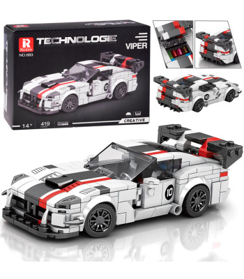 Tehnilised klotsid - Valge Viper Spoileriga Sportauto