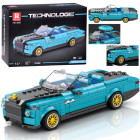 Sinine Retro Kabriolett Kuldsete Velgedega