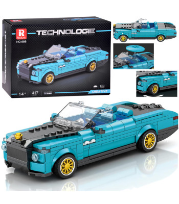 Sinine Retro Kabriolett Kuldsete Velgedega