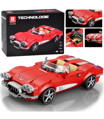 Klassikaline Punane Kabriolett Retro