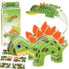 3D Pusle Kartongist Mudel - Dinosauruse Stegosaurus