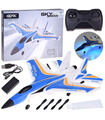 Sky Show Kokkupandav Lennuk Vahtplastist LED ja USB Mootor RC0721