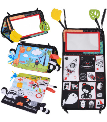 Sensoorne mänguasi peegliga + kontrastne raamat ZA5829