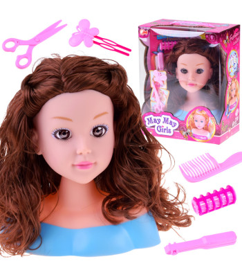 Nukupea kammimiseks 20 cm koos juuksuri tarvikutega