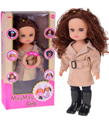 Stiilne Nukk Kalinka Sügisene Elegantse Mantliga 36cm