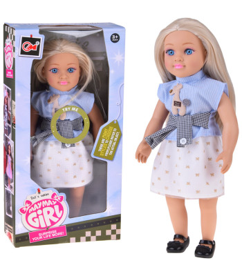 Elegantne nukk 48 cm blondide juustega